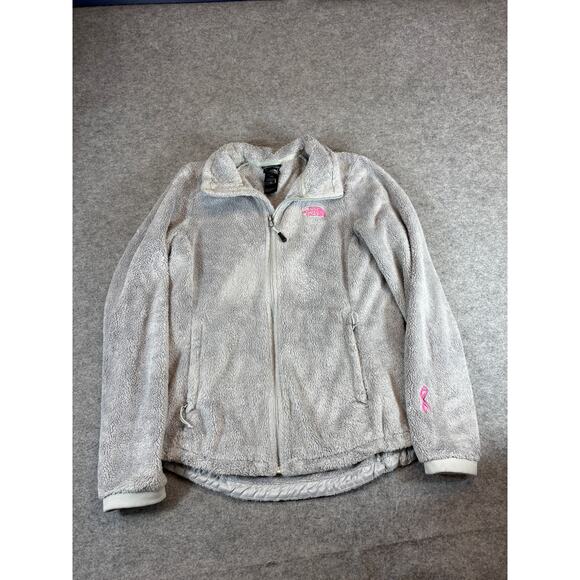 The North Face Osito Full Zip Fleece Jacket Womens Medium Gray Outdoor Hiking - Picture 2 of 7